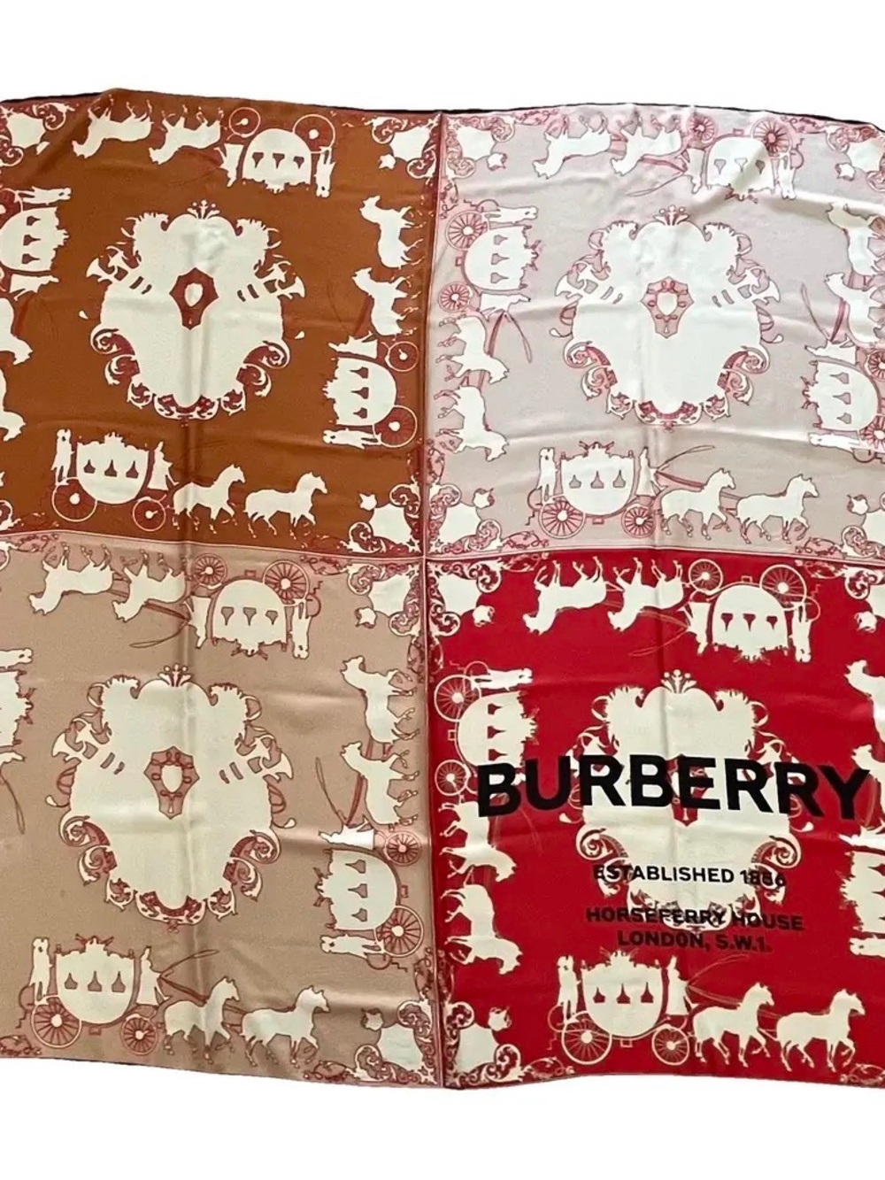 BURBERRY Limited Edition Queen's Last Jubilee Scarf 48x48 Horseferry House UK